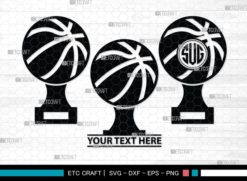 Basketball Set Monogram, Basketball Set Silhouette, Basketball Set SVG ...