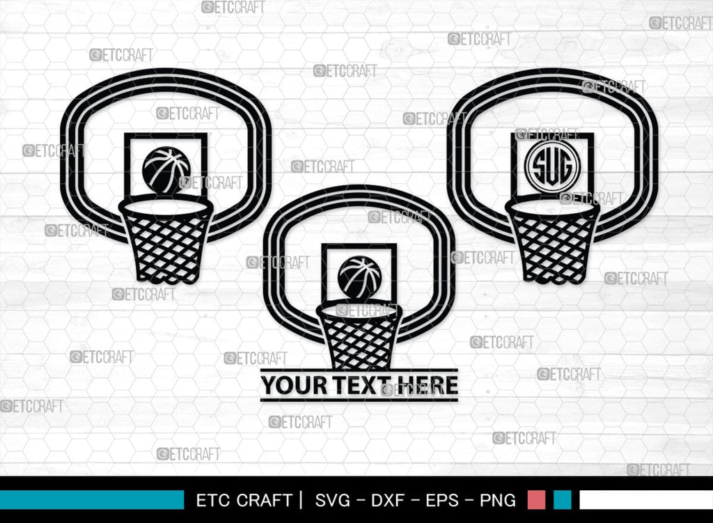 Basketball Set Monogram, Basketball Set Silhouette, Basketball Set SVG ...