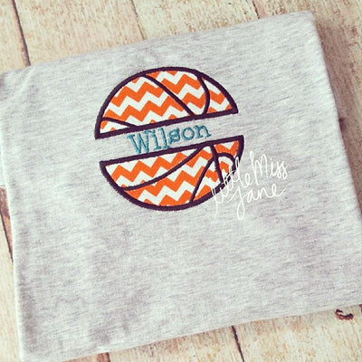 Basketball Split Applique Embroidery Embroidery/Applique Designed by Geeks 