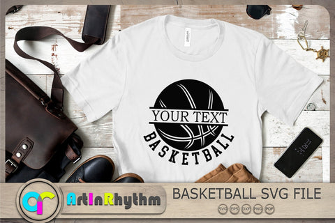 Basketball Split Monogram Svg, Basketball Svg, Basketball Ring Svg SVG Artinrhythm shop 