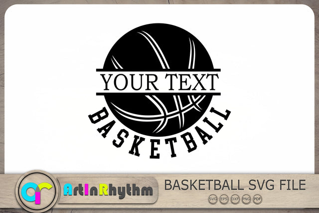 Basketball Split Monogram Svg, Basketball Svg, Basketball Ring Svg SVG Artinrhythm shop 