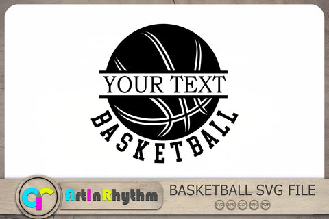 Basketball Split Monogram Svg, Basketball Svg, Basketball Ring Svg SVG Artinrhythm shop 