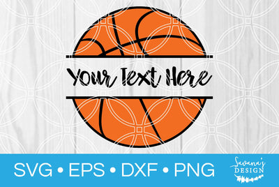 Basketball Split Monogram SVG SavanasDesign 