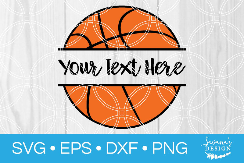 Basketball Split Monogram SVG SavanasDesign 