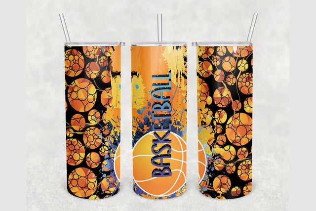 Basketball Sport Tumbler sublimation design 20 oz skinny tumbler wrap Sublimation BambinaCreations 