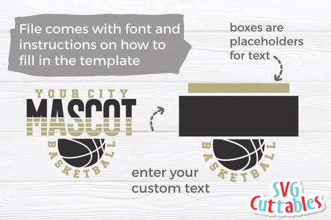 Basketball SVG - Basketball Cut File - Template 0061 - svg - eps - dxf - Silhouette - Cricut Cut File - svg Files - Digital File SVG Svg Cuttables 