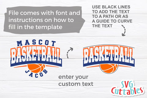 Basketball SVG - Basketball Cut File - Template 0062 - svg - eps - dxf - Silhouette - Cricut Cut File - svg Files - Digital File SVG Svg Cuttables 