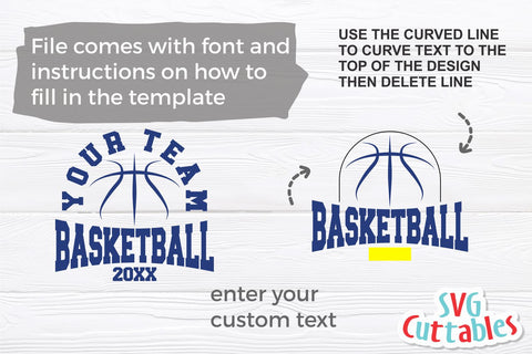 Basketball SVG - Basketball Cut File - Template 0064 - svg - eps - dxf - Silhouette - Cricut Cut File - svg Files - Digital File SVG Svg Cuttables 