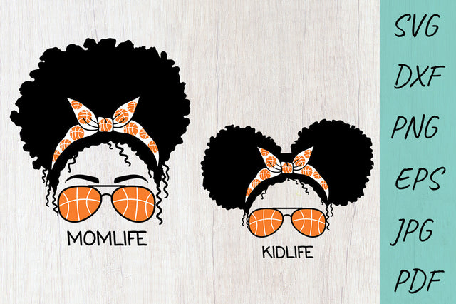 Basketball SVG | Basketball Mom SVG | Afro Women SVG SVG Irina Ostapenko 