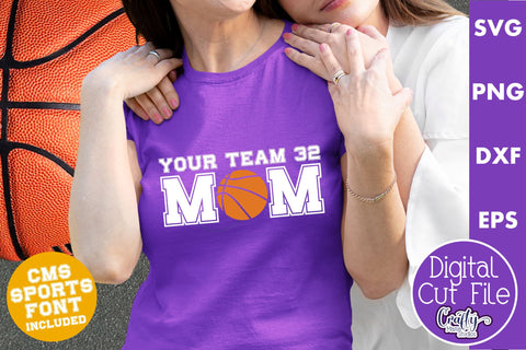 Basketball Svg | Basketball Shirt Svg | Basketball Mom Template 19 SVG Crafty Mama Studios 