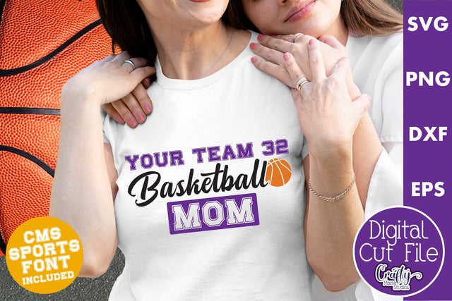 Basketball Svg | Basketball Shirt Svg | Basketball Mom Template 20 SVG Crafty Mama Studios 