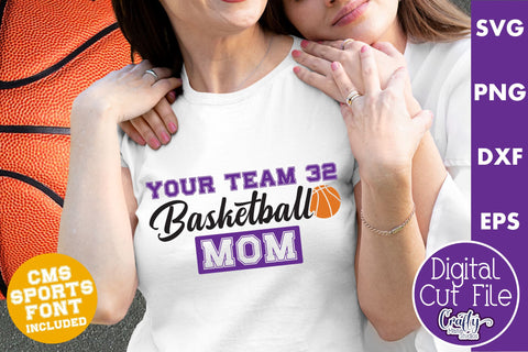 Basketball Svg | Basketball Shirt Svg | Basketball Mom Template 20 SVG Crafty Mama Studios 
