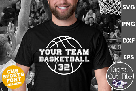Basketball Svg | Basketball Shirt Svg Template 5 SVG Crafty Mama Studios 