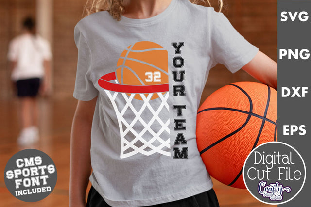 Basketball Svg | Basketball Shirt Svg Template 7 SVG Crafty Mama Studios 