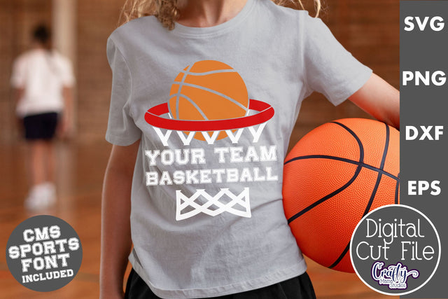 Basketball Svg | Basketball Shirt Template 9 SVG Crafty Mama Studios 