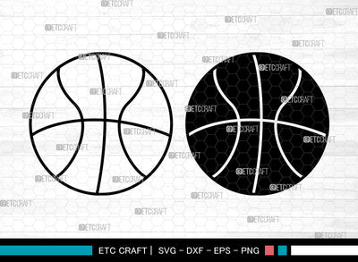 Basketball SVG, Basketball Svg, Basketball Hoop Svg, Basketball Net Svg, Basketball Split Monogram Svg, SVG ETC Craft 