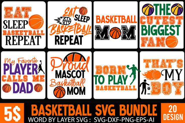 Basketball SVG Bundle, 20 Designs, Basketball Quote SVG, Basketball Sayings SVG Cut Files, Basketball Mom SVG, Basketball Quotes SVG Designs, Basketball Svg -Girls Basketball Svg - Swoosh Basketball Svg, SVG BlackCatsMedia 