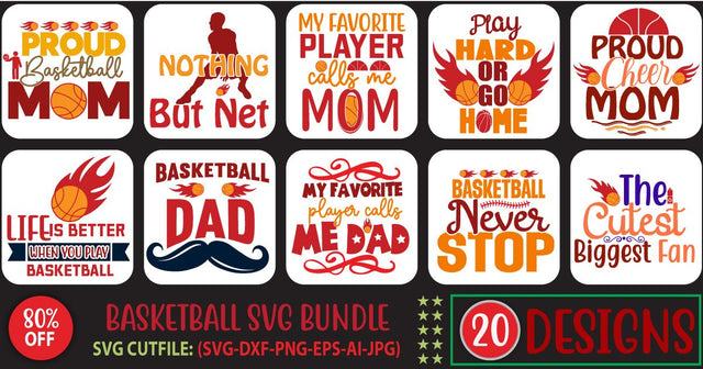 Basketball SVG Bundle, 20 Designs, Basketball Quote SVG, Basketball Sayings SVG Cut Files, Basketball Mom SVG, Basketball Quotes SVG Designs, Basketball Svg -Girls Basketball Svg - Swoosh Basketball Svg, SVG Blessedprint 