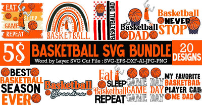 Basketball SVG Bundle, 20 Designs, Basketball Quote SVG, Basketball Sayings SVG Cut Files, Basketball Mom SVG, Basketball Quotes SVG Designs, Basketball Svg -Girls Basketball Svg - Swoosh Basketball Svg, SVG BlackCatsMedia 