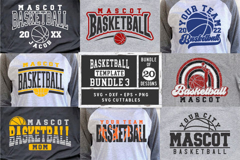 Basketball SVG Bundle 3 | Basketball Template Bundle 3 SVG Svg Cuttables 