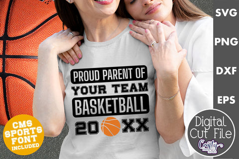 Basketball Svg | Proud Parent | Basketball Shirt Svg Template 2 SVG Crafty Mama Studios 