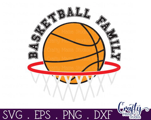 Basketball Svg, Round Sports Sign, Sport Family Door Hanger SVG Crafty Mama Studios 