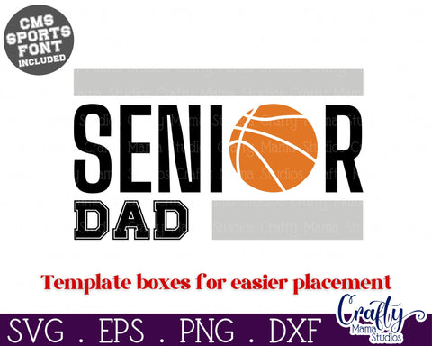 Basketball Svg | Senior Dad | Basketball Shirt Svg Template 3 SVG Crafty Mama Studios 