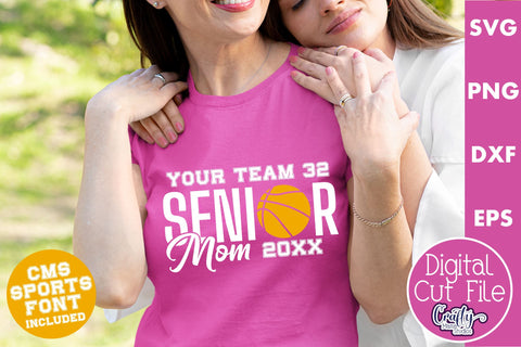 Basketball Svg | Senior Mom | Basketball Shirt Svg Template 4 SVG Crafty Mama Studios 