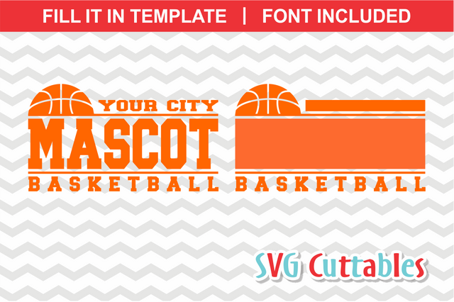 Basketball Template 0014 SVG Svg Cuttables 
