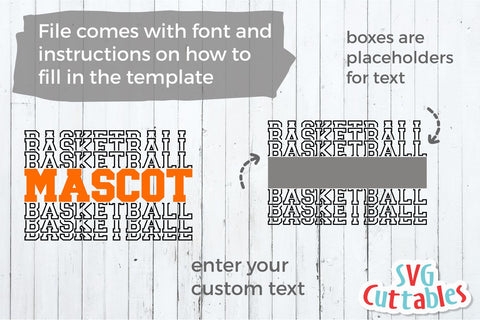 Basketball Template 0041 SVG Svg Cuttables 