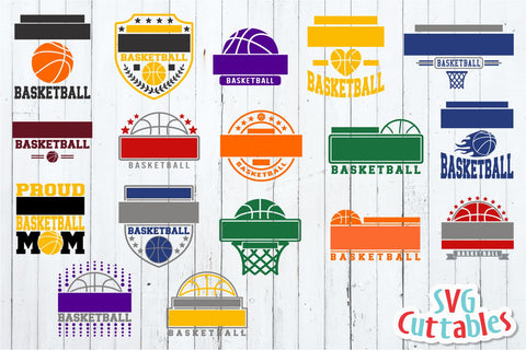 Basketball Template Bundle #1 SVG Svg Cuttables 
