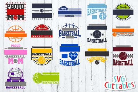 Basketball Template Bundle #2 SVG Svg Cuttables 