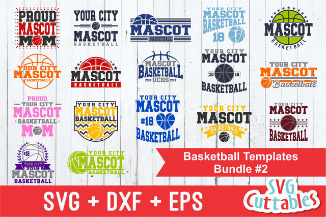 Basketball Template Bundle #2 SVG Svg Cuttables 