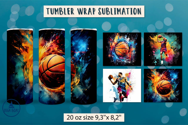 Basketball tumbler wrap | Basketball bundle sublimation Sublimation Olga Boat Design 