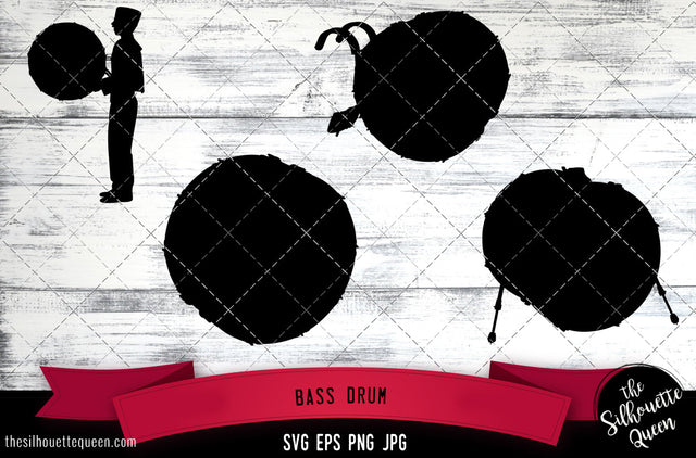 Bass Drum Silhouette Vector SVG SVG Loveleen Kaur 