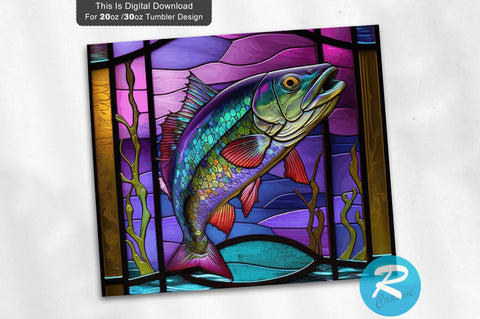 Bass Fishing 20 oz / 30 oz Tumbler PNG Sublimation Regulrcrative 