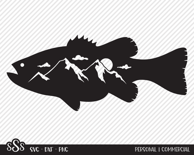 Bass Mountain Scene Design | Outdoor SVG SVG Texas Southern Cuts 