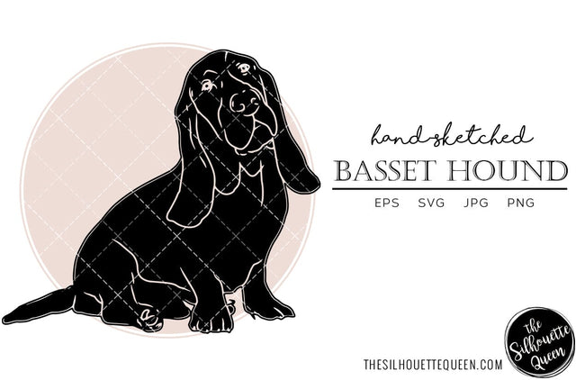 Basset Hound Sketch SVG Loveleen Kaur 