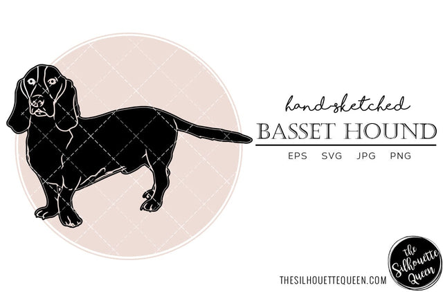 Basset Hound Sketch SVG Loveleen Kaur 