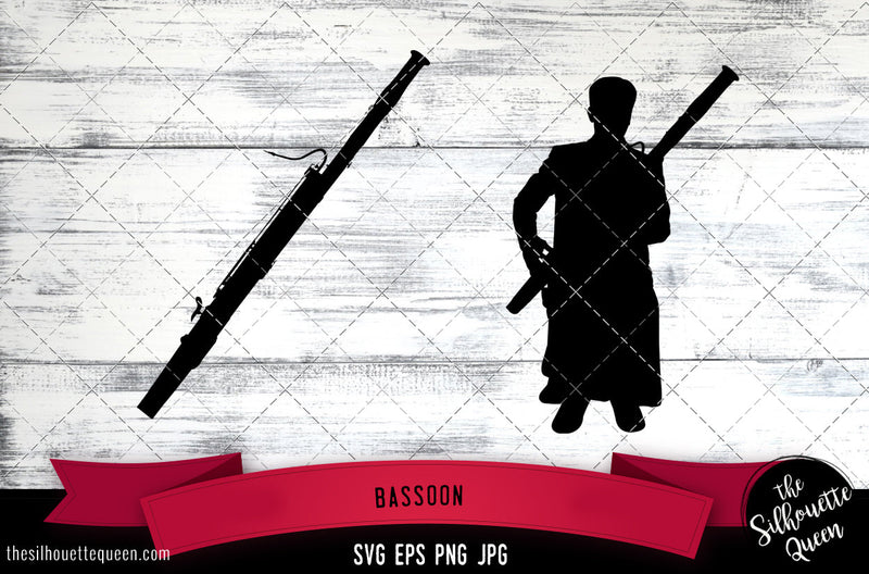 Bassoon Silhouette Vector SVG SVG Loveleen Kaur 