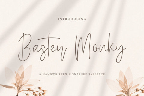 Baster Monky - Monoline Script Font Font StringLabs 