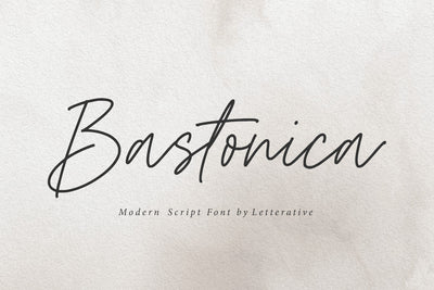 Bastonica Modern Script Font Font Letterative 