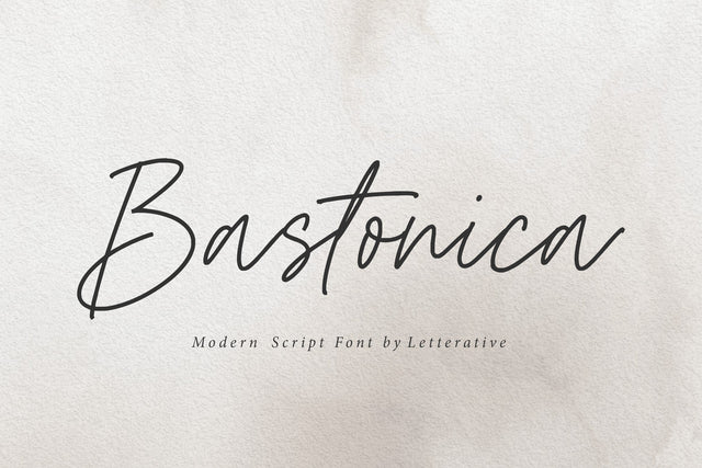 Bastonica Modern Script Font Font Letterative 