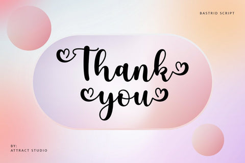 Bastrid Script Font Attract Studio 