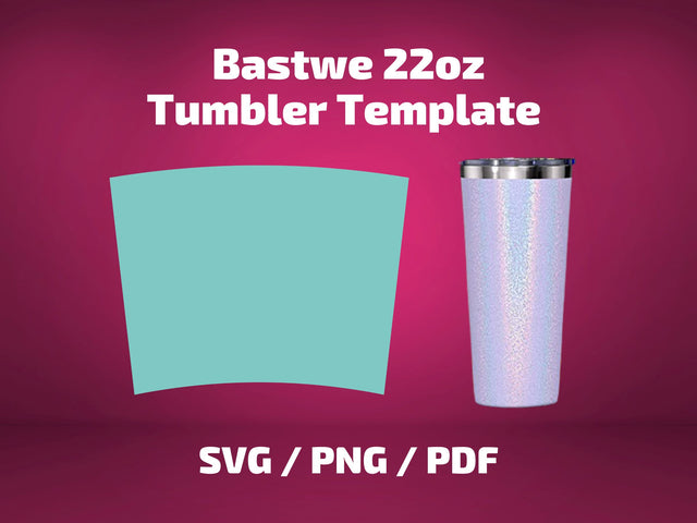 Bastwe 22 oz tumbler template for sublimation SVG BambinaCreations 