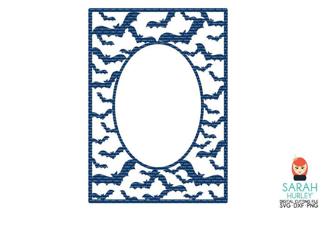 Bat And Background With Frame SVG Sarah Hurley 