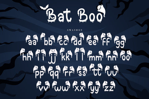 Bat Boo - Halloween Display Font Font AEN Creative Store 