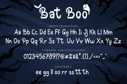 Bat Boo - Halloween Display Font Font AEN Creative Store 