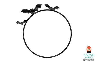 Bat Circle Frame SVG Sarah Hurley 