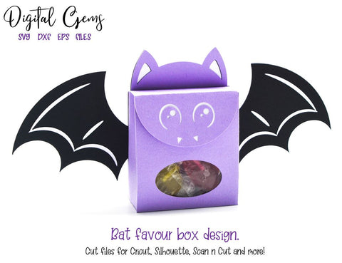 Bat favour box design SVG Digital Gems 